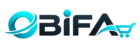 logo e commerce obifa en cyan et marine